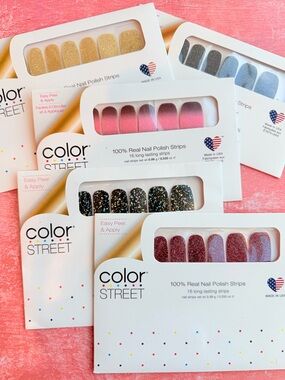 Color Street Mixed Glitter Nail Polish Strips Bundle NWT, BNIB- glitter colors